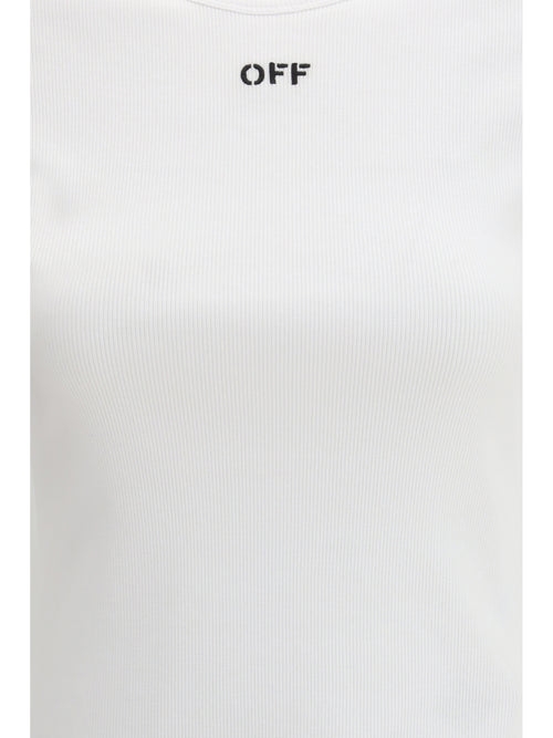 Off-White Off Stamp Rib Basic T-shirt - White-Black