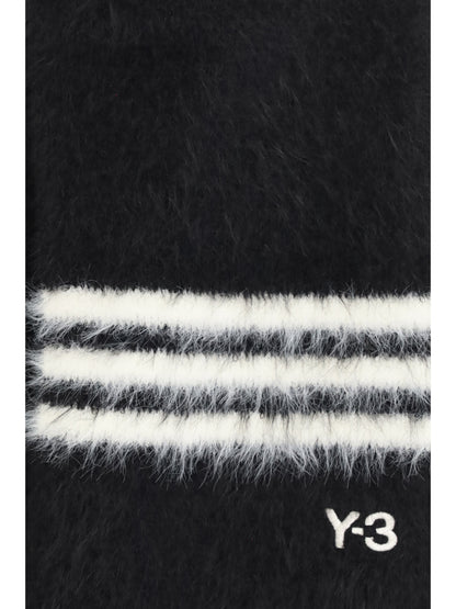 Y-3 Brushed fringed Scarf - Black