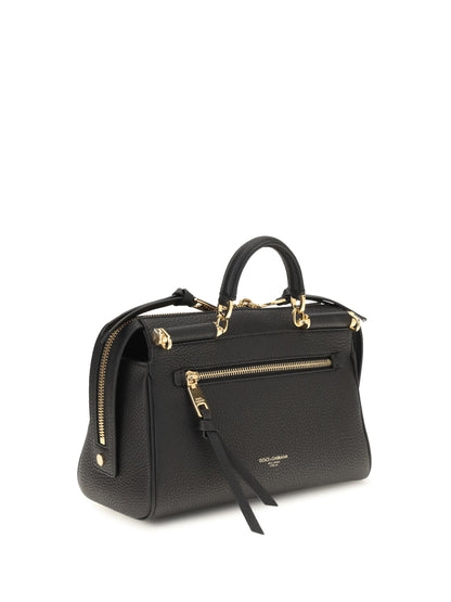 Dolce & Gabbana Vittoria calfskin Top Handle Bag - Black