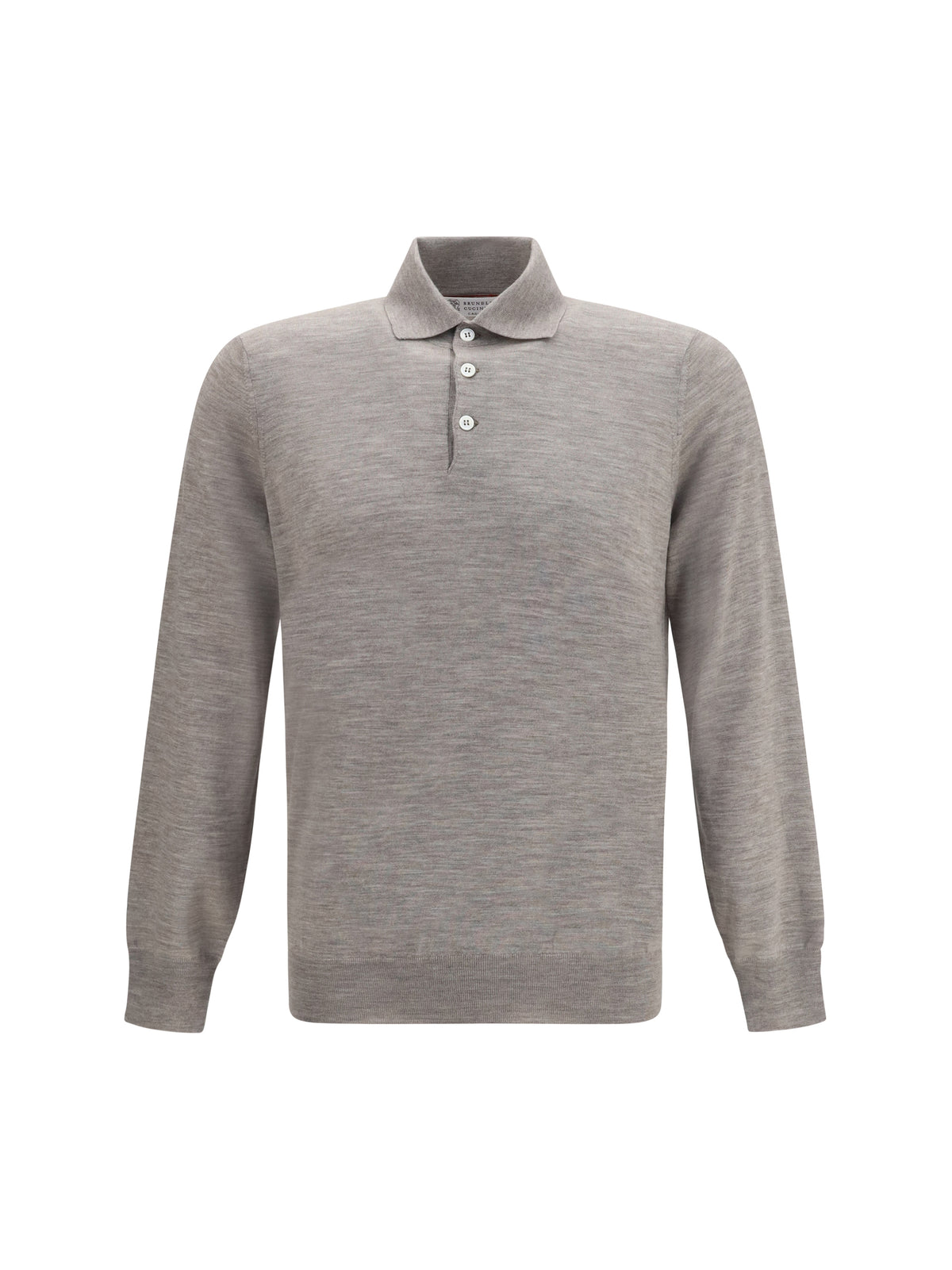 Brunello Cucinelli Virgin wool polo Sweater - Roccia+Nebbia