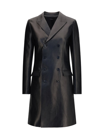 Tom Ford Double-breasted lambskin Coat - Black
