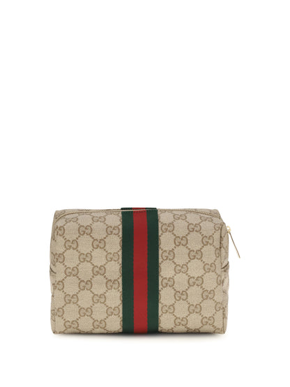 GUCCI Medium Beauty Case with Web stripe