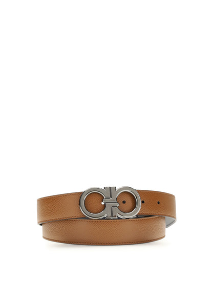 FERRAGAMO Reversible and adjustable Gancini Belt