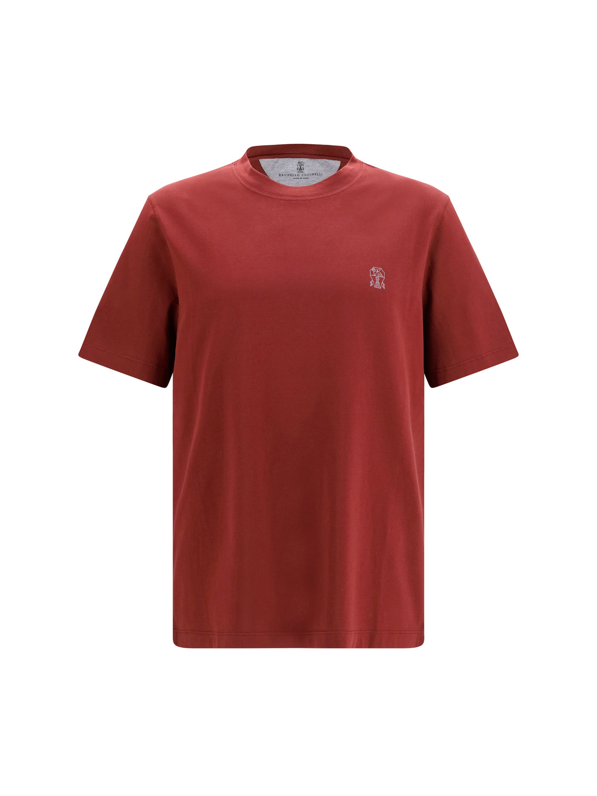 Brunello Cucinelli Logoed T-shirt - Lava+Grigio