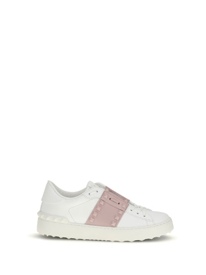 Valentino Garavani Open Rockstud Sneakers - White/Water Rose/White