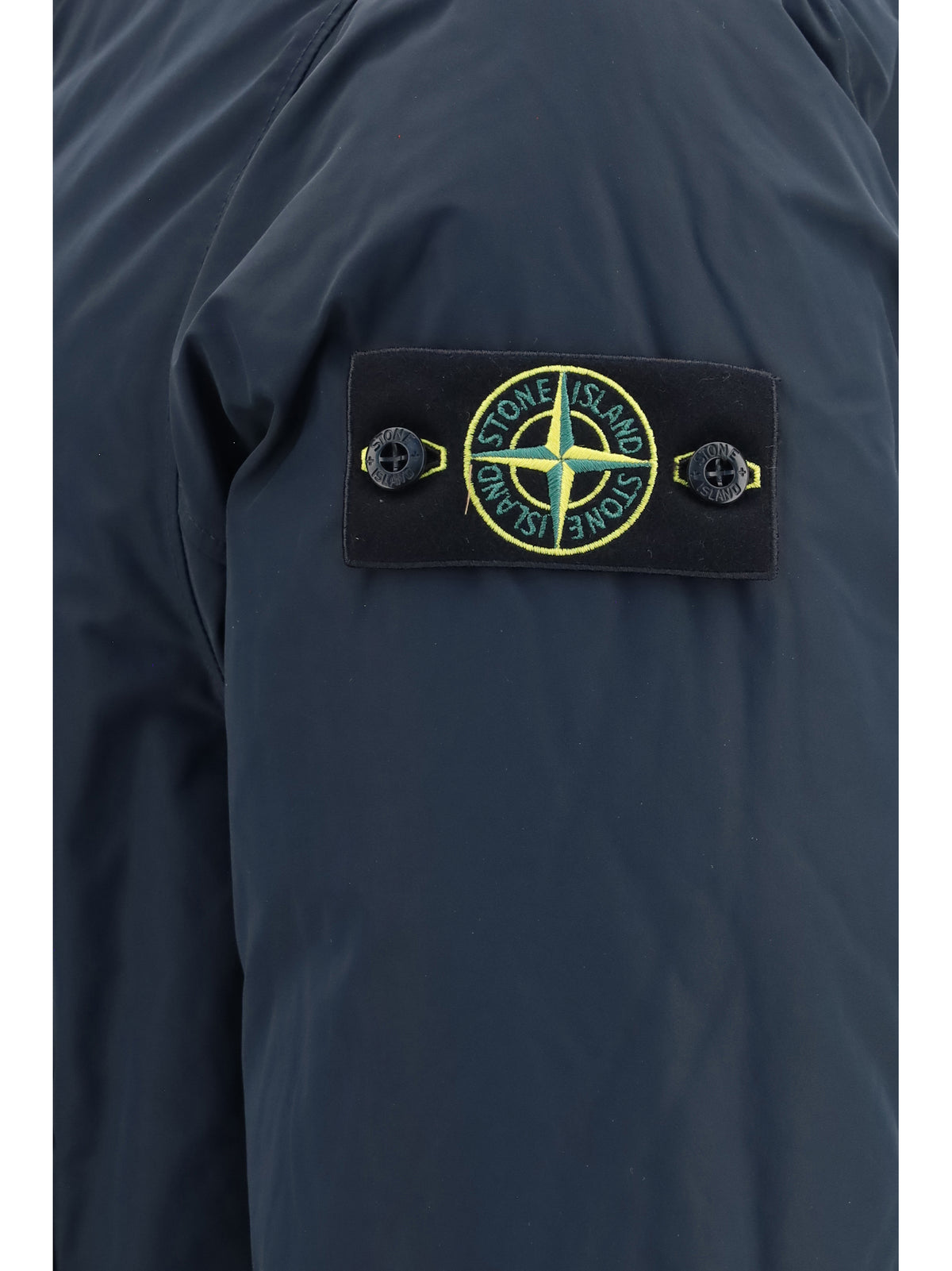 Stone Island Long Down Jacket - Navy Blue