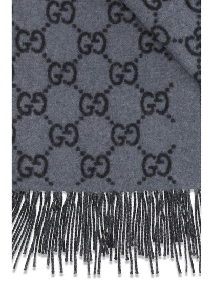 Gucci GG cashmere Scarf - Graphite/Black