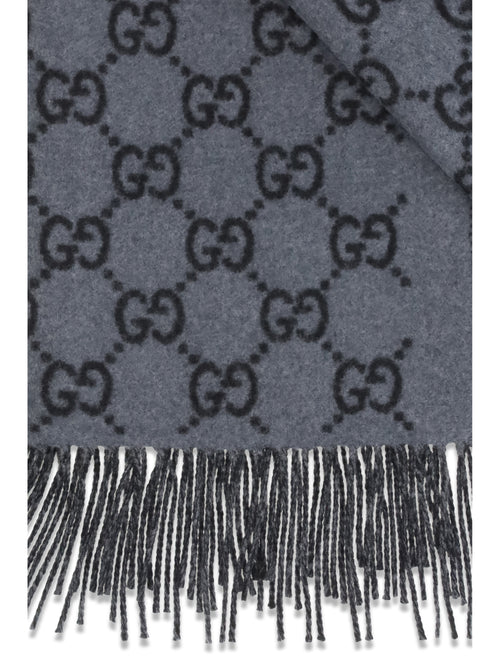 Gucci GG cashmere Scarf - Graphite/Black