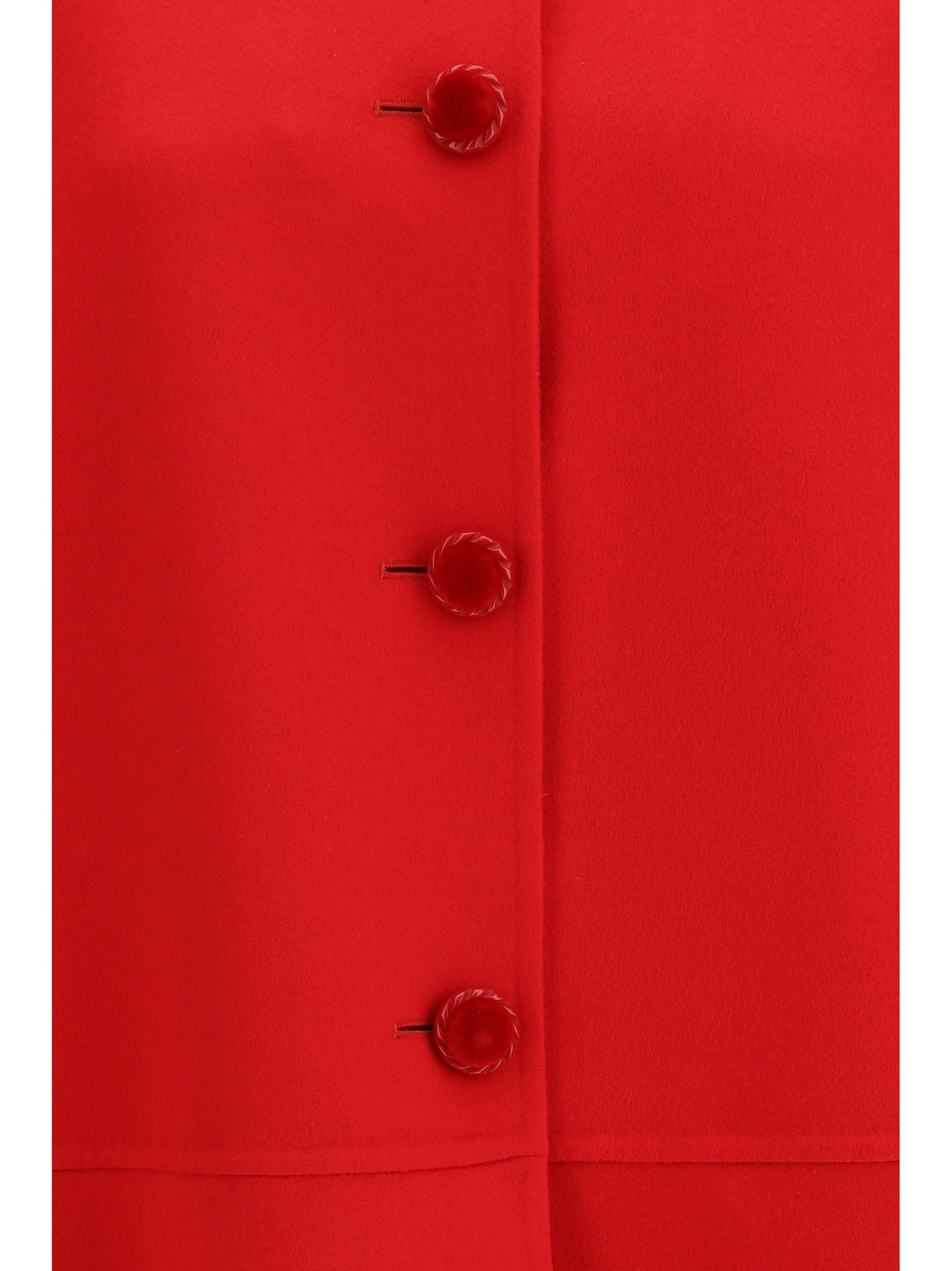 VALENTINO Single-breasted Compact Drap Coat
