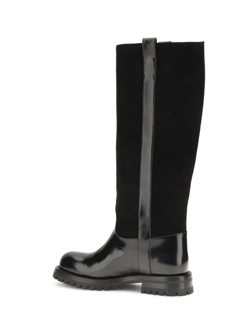Dolce & Gabbana High suede and smooth leather Boots - Black/Black