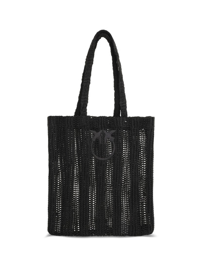 PINKO Medium Easy Tote Bag in raffia