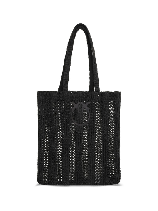 PINKO Medium Easy Tote Bag in raffia