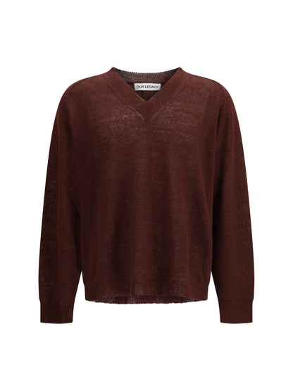 Our Legacy V-neck Sweater - Cabernet