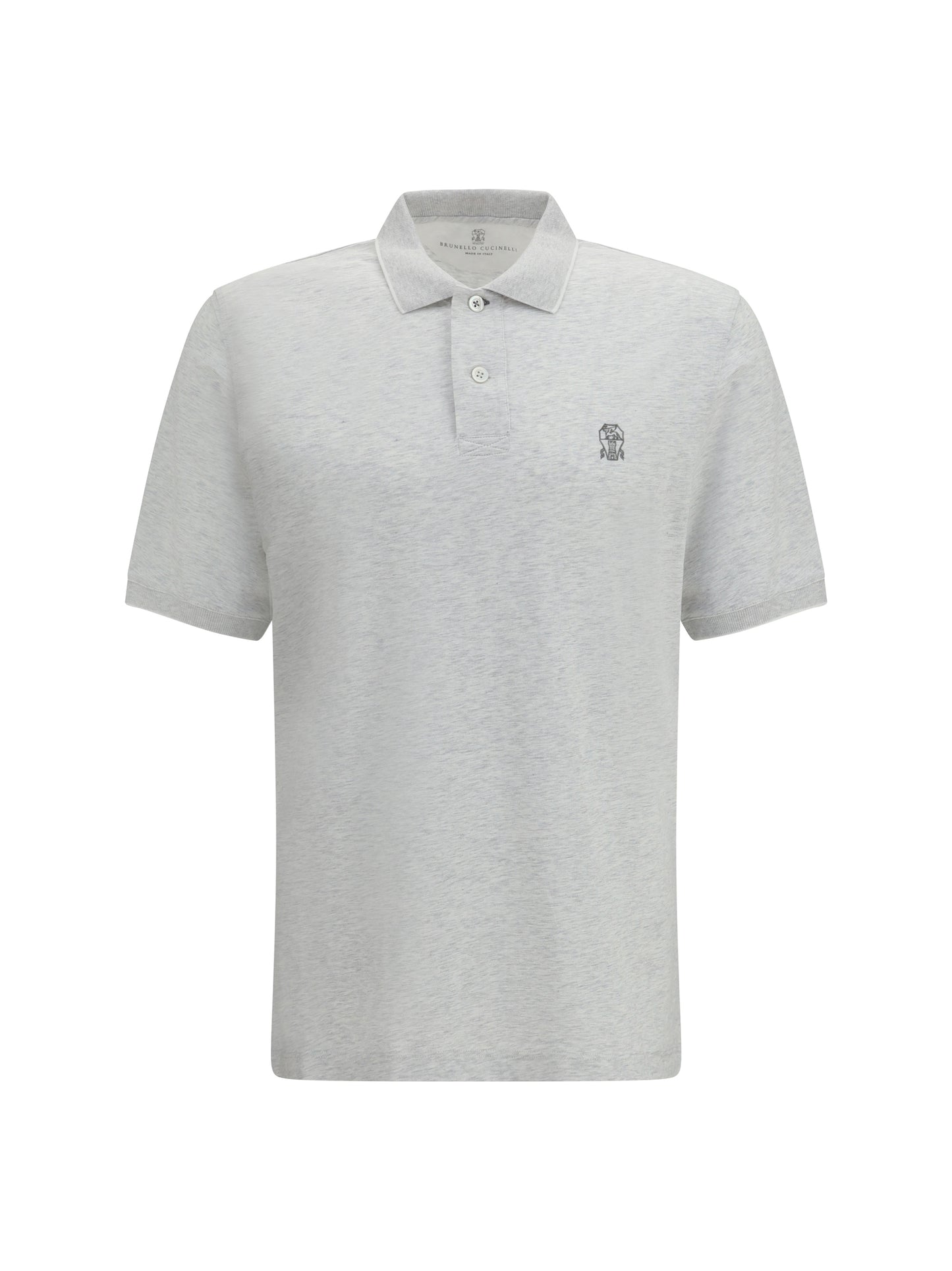 BRUNELLO CUCINELLI Polo in cotton jersey with short sleeves