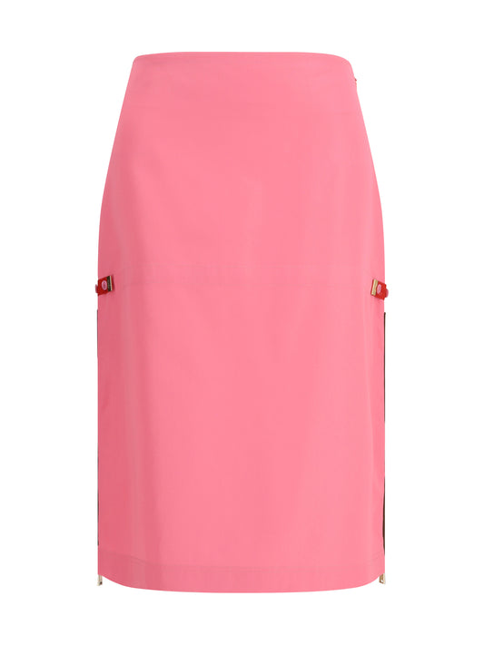 FENDI Midi Skirt with zip detailing and elasticated waist