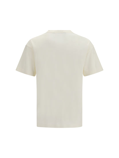 Palm Angels Logo crewneck T-shirt - Off White - Black