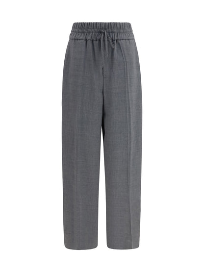 Ami Paris Wool Pants with elasticated waist - Gris Charcoal