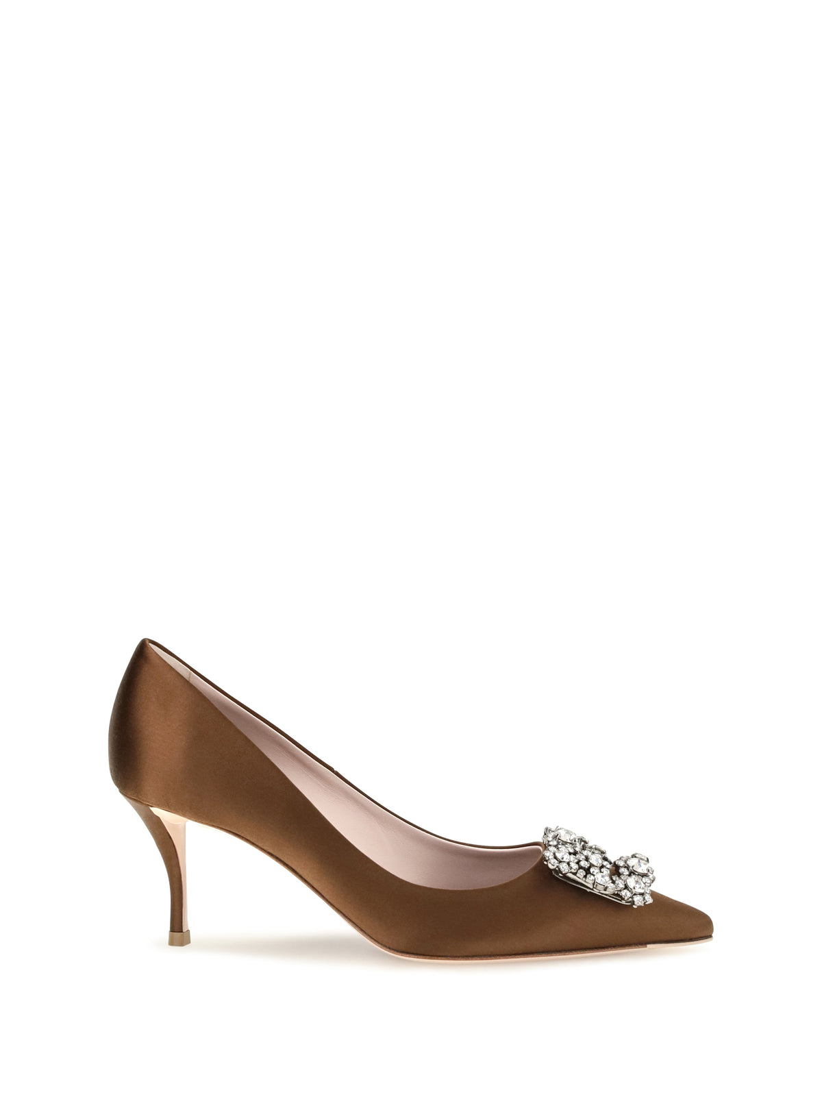 Roger Vivier Efflorescence satin Pumps - Cacao