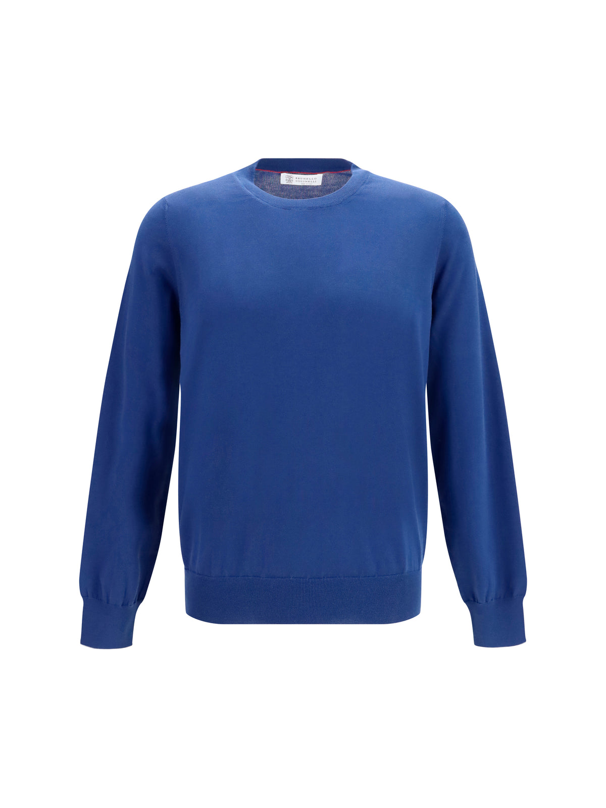 Brunello Cucinelli Sweater in cotton - Avio+Grigio Light