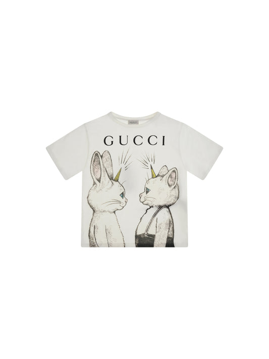 Gucci Printed cotton T-shirt for Boy - New White/Mc