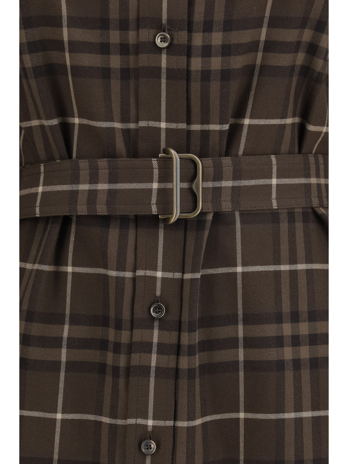 Burberry Check cotton shirt Dress - Sepia Brown Ip Check
