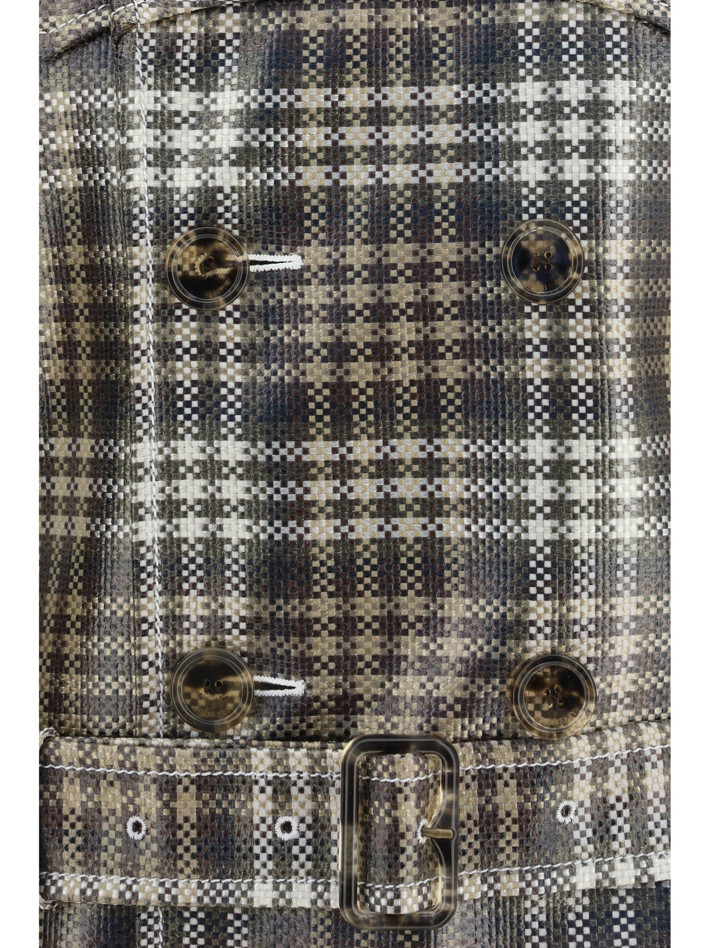 BURBERRY Double-breasted Foxfield madras Trench