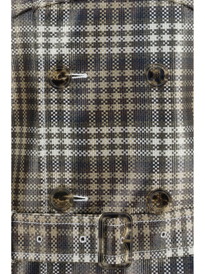 BURBERRY Double-breasted Foxfield madras Trench