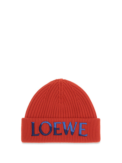 Loewe Wool Beanie - Red/Blue