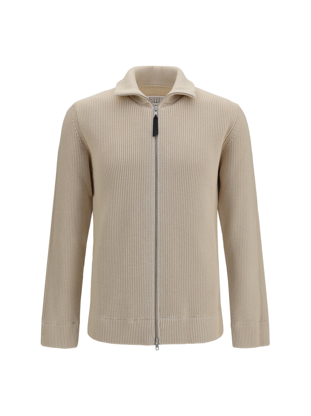 Maison Margiela Cotton zip-up Sweater - Ecru