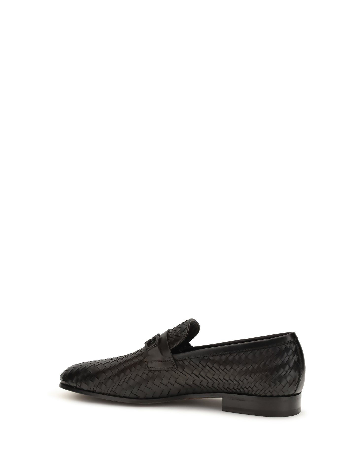 FERRAGAMO Woven Gancini Loafers