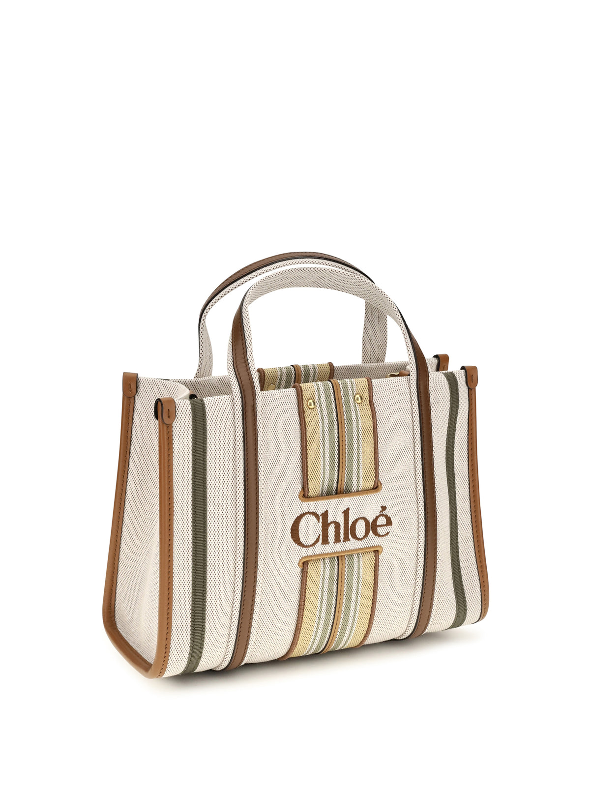 Chloé Small Woody Loop canvas Tote Bag - Pure Brown