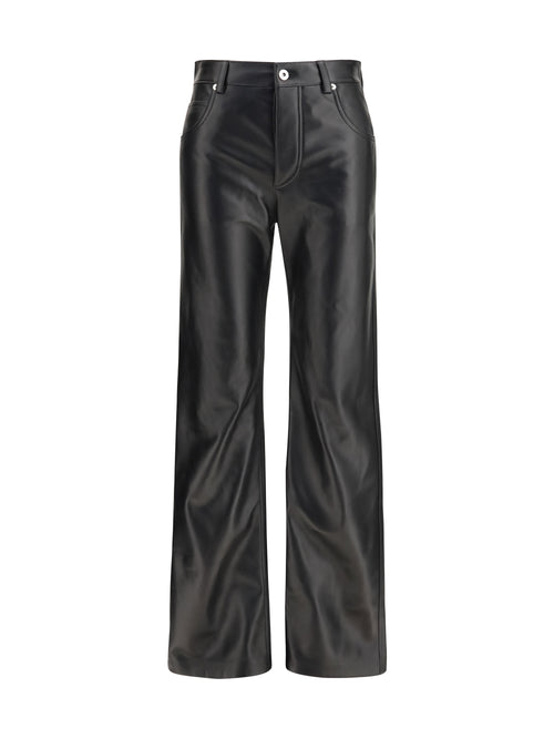 Bottega Veneta Glossy leather flared Pants - Double Black