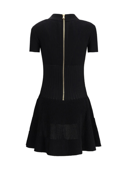 BALMAIN Flared knit mini Dress