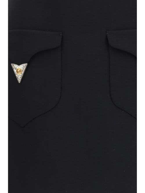 Versace Wool mini Skirt - Black