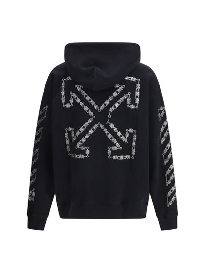OFF-WHITE Chain Araldic Arrow Skate Hoodie