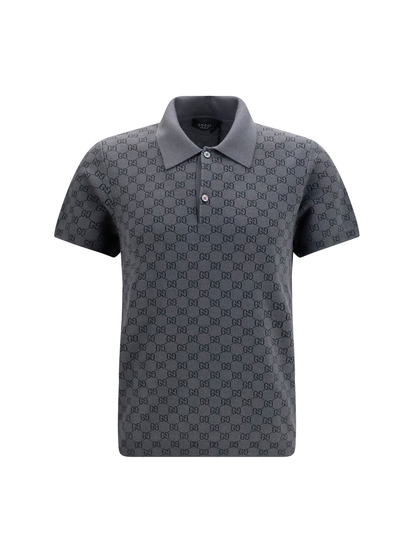 GUCCI GG jacquard wool and silk Polo Shirt