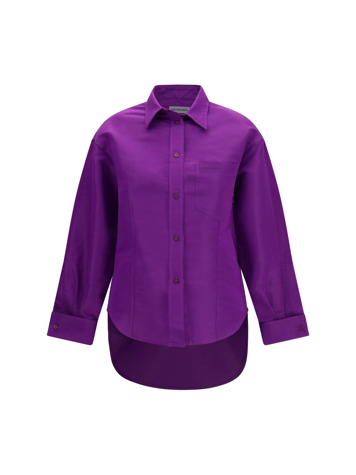 Balenciaga Asymmetric cotton Shirt - Purple