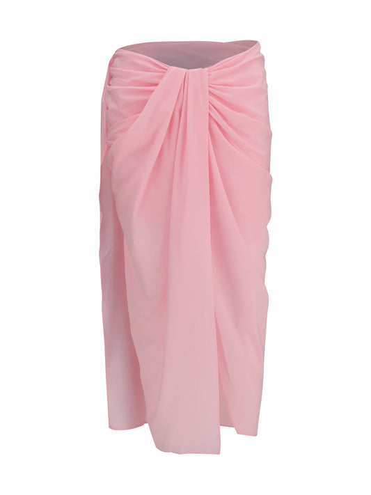 JACQUEMUS Pareo Skirt in stretch muslin