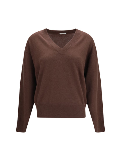 Brunello Cucinelli V-neck cashmere Sweater - Fondente