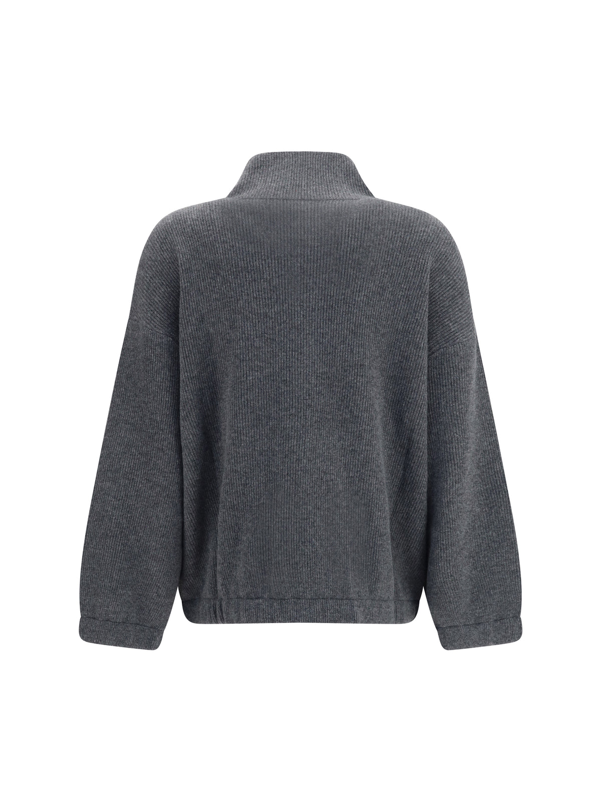 Brunello Cucinelli Cashmere half-zip Sweater - Piombo