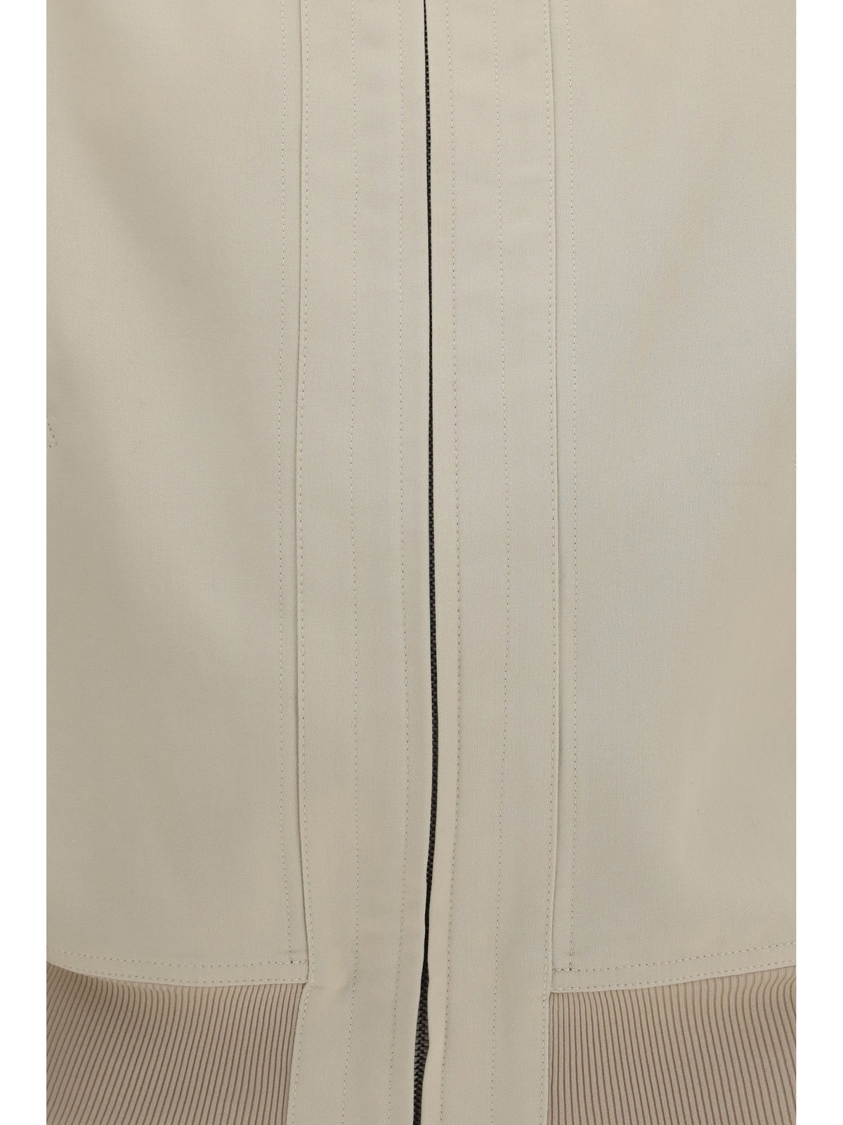 Gucci Zip Bomber Jacket in silk poplin - Ecru