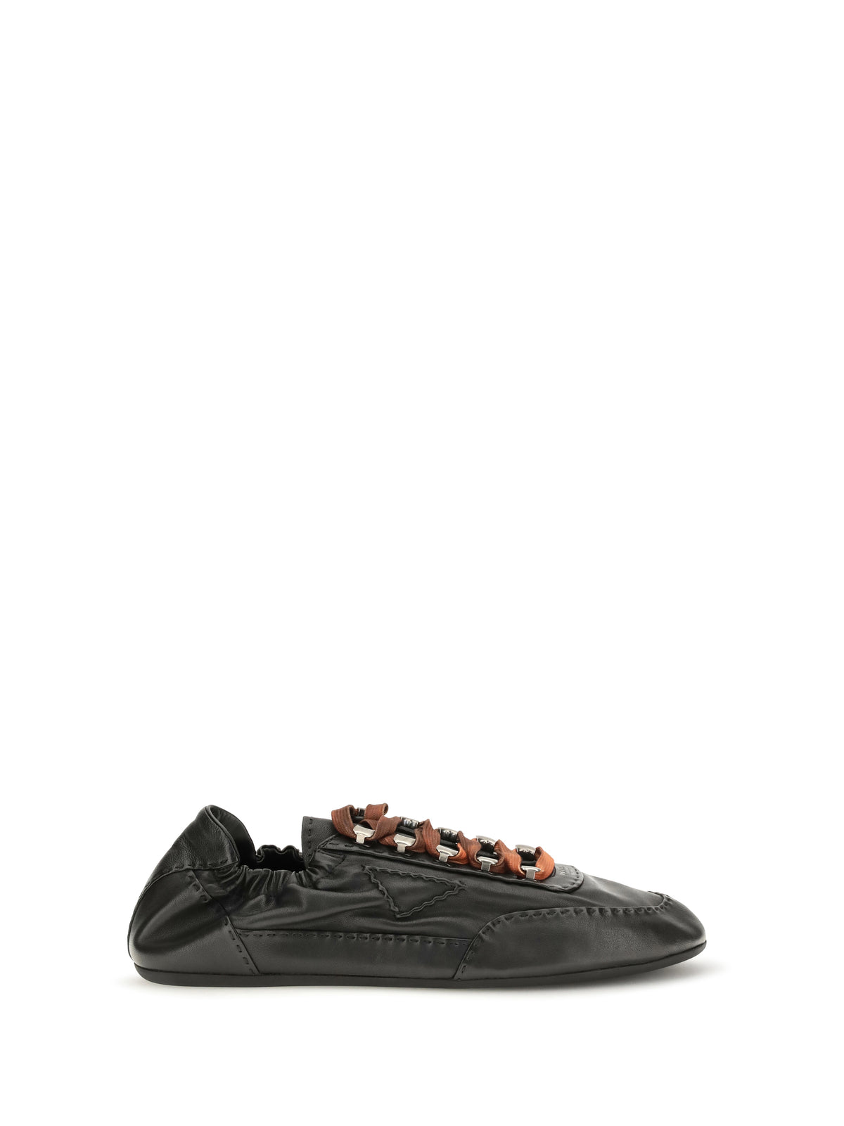 Prada Collapse aged nappa leather Sneakers - Black