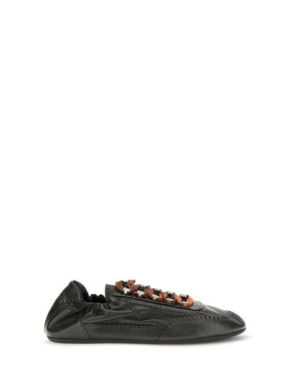 Prada Collapse aged nappa leather Sneakers - Black