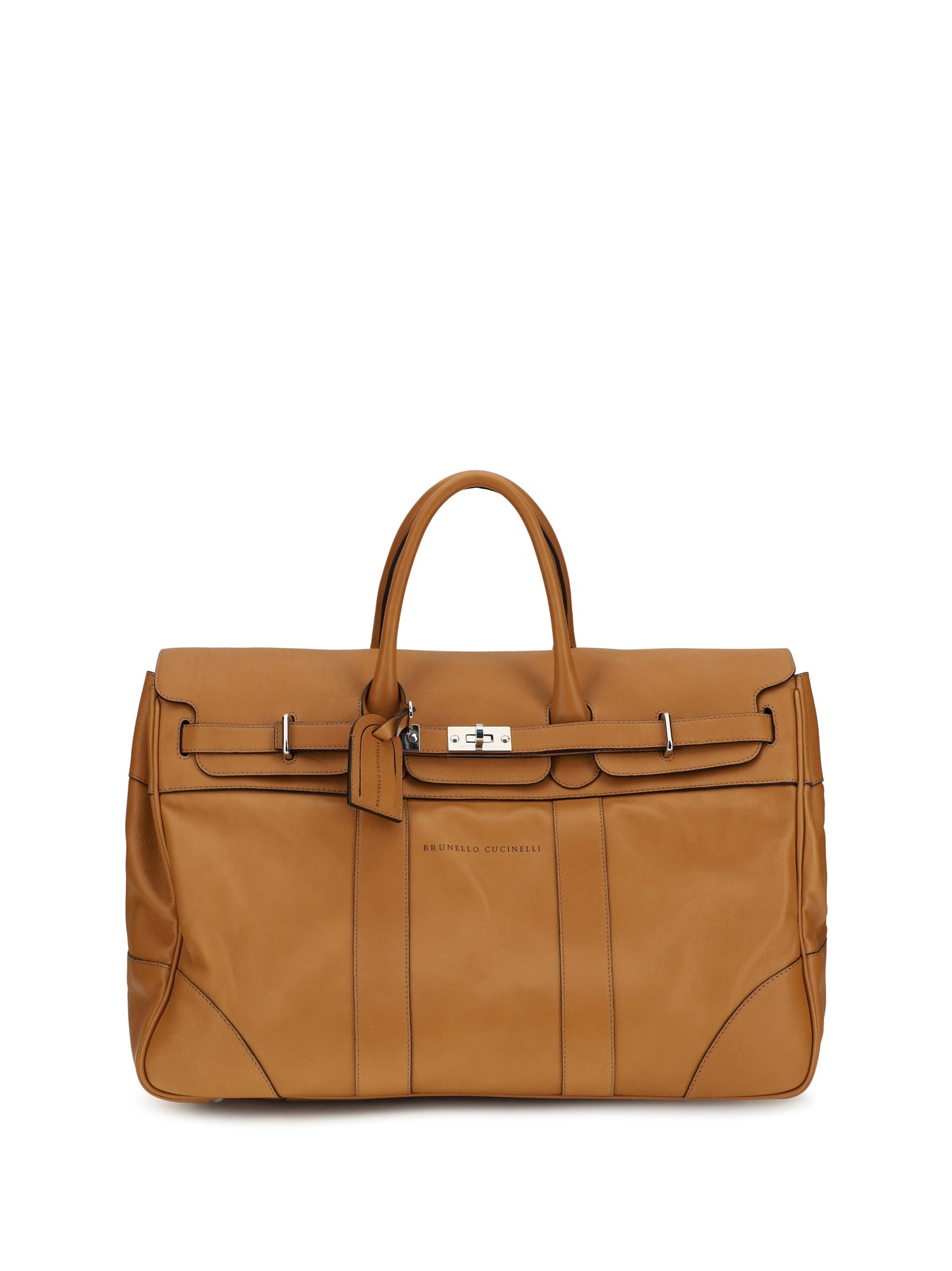 BRUNELLO CUCINELLI Leather Travel Bag with logo