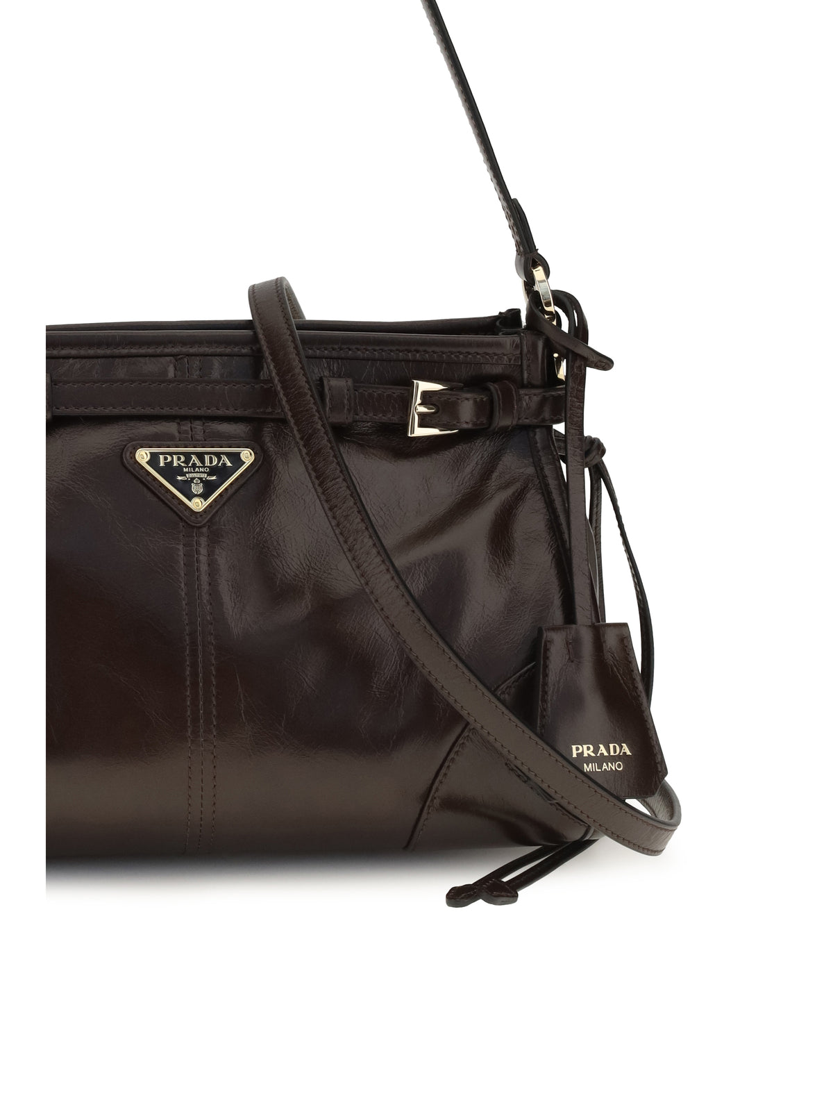Prada Small Bonnie Handbag in leather - Moro N