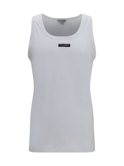 Dolce & Gabbana Marcello stretch-cotton Tank Top - White Ottico