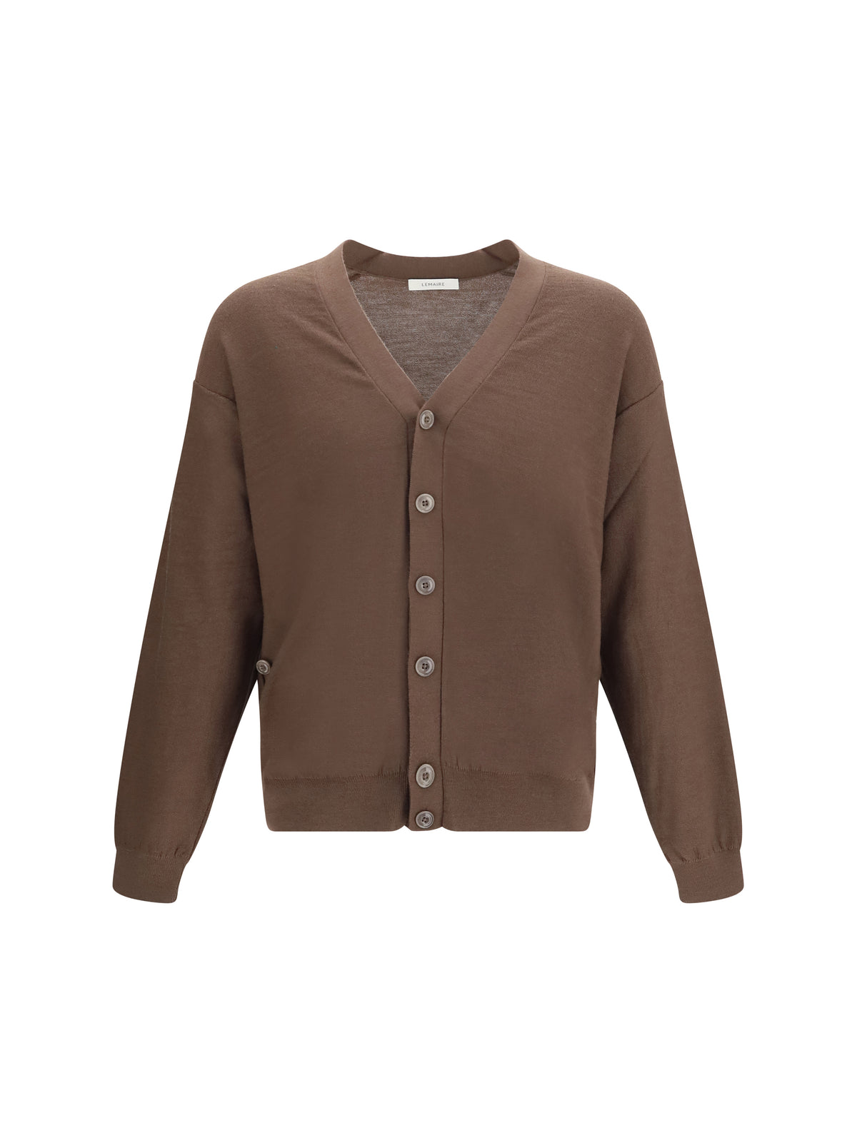 Lemaire Merino wool blend Cardigan - Shitake