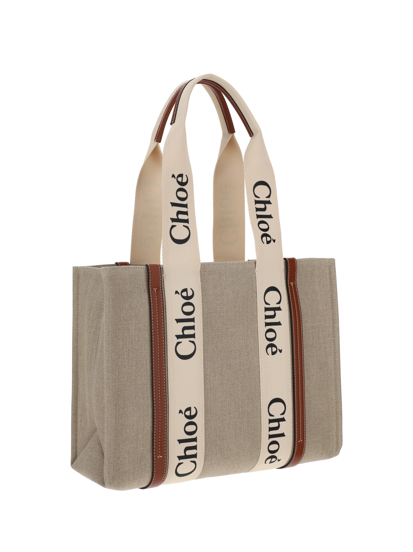CHLOÉ Woody canvas Shoulder Bag
