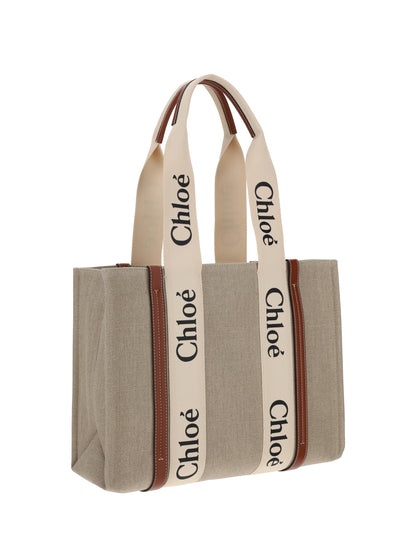 CHLOÉ Woody canvas Shoulder Bag