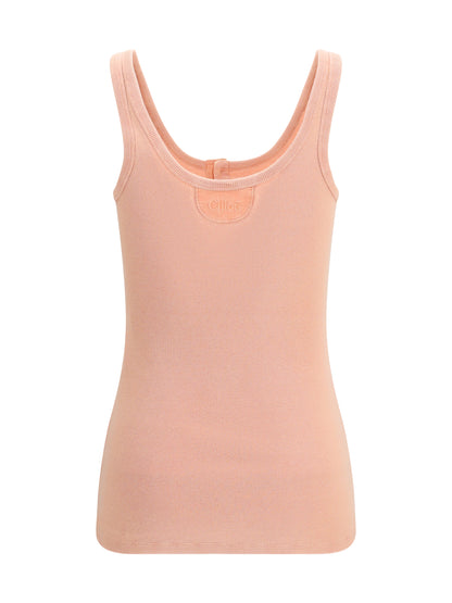 CHLOÉ Fitted Henley Tank Top